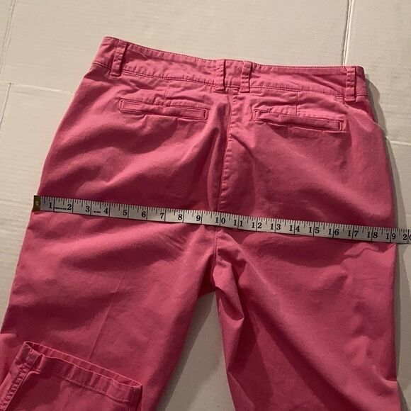 CROWN & IVY Women’s Charlotte‎ pink Khaki style pants 6P Cotton Spandex Blend - Picture 6 of 9
